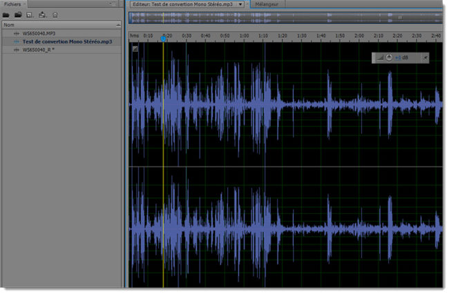 Convertir un fichier mono en stereo Convertir un fichier mono en stereo