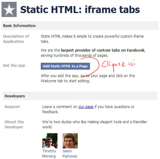 Static-Iframe Installation