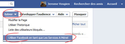 Utilisez Facebook en tant que