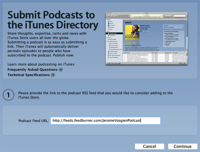 Soumettre un podcast iTunes Soumettre un podcast iTunes