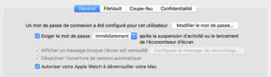Déverrouiller son Mac avec Apple Watch