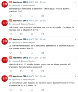 SFR Fibre SAV Twitter horrible