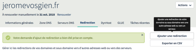 Créer un sous-domaine chez OVH Créer un sous-domaine chez OVH