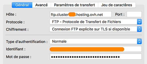 Configuration FTP OVH
