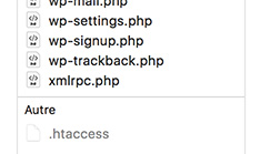 htaccess affiché